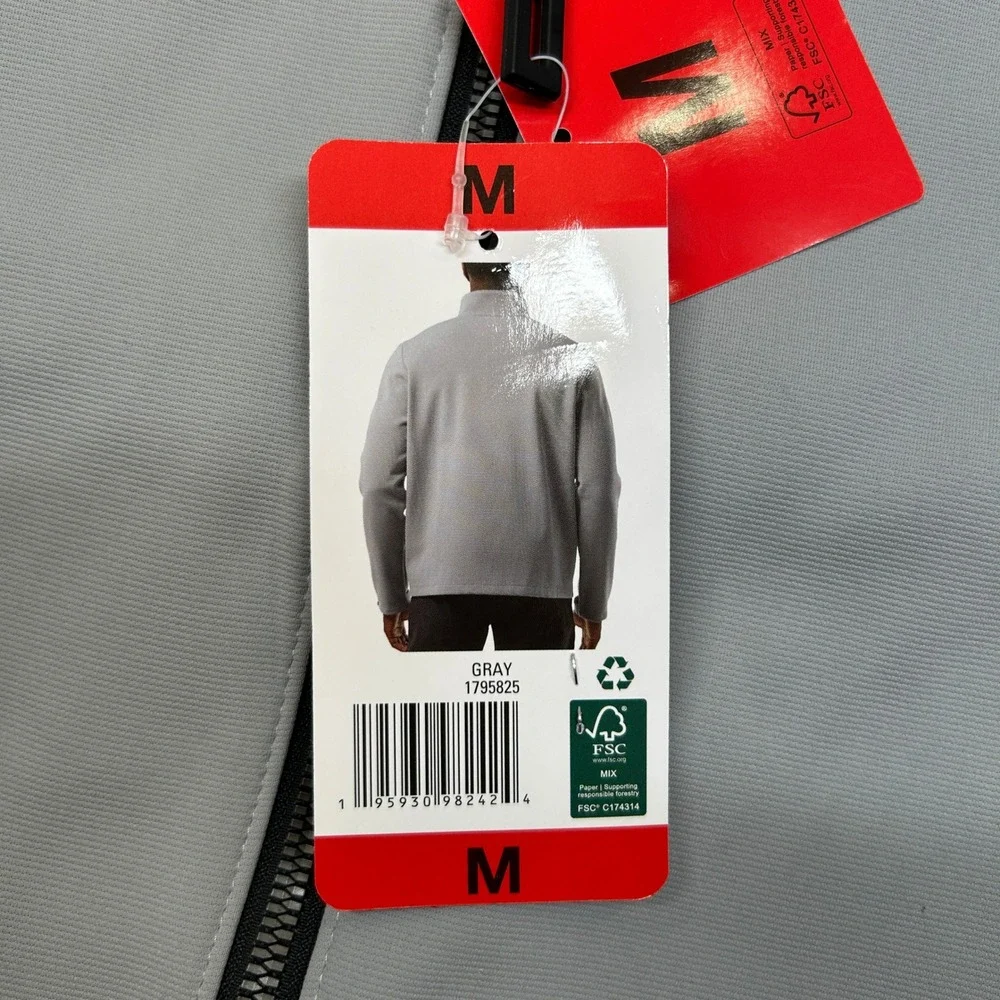 32 Degrees Heat Jacket Mens Medium Gray Activewear Lightweight‎ Full Zip